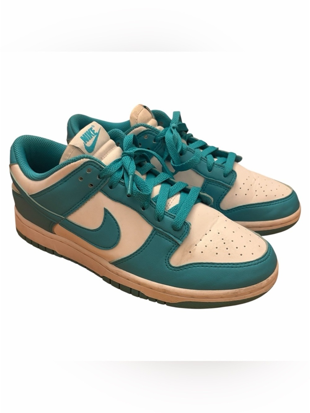 Nike Dunk Low Retro Clear Jade White Turquoise Sneakers Women’s 9 DD1391-402